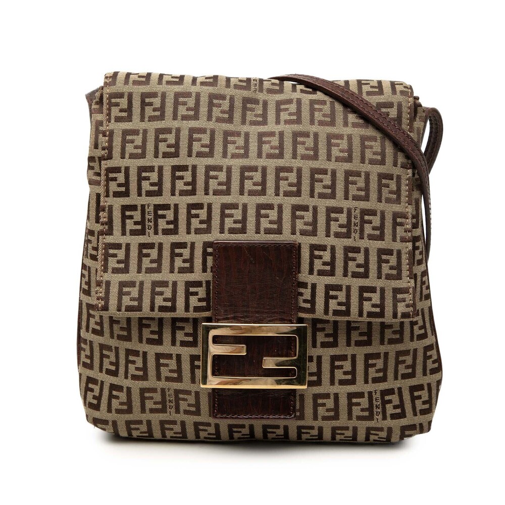 Pre-Loved Fendi Zucchino Canvas Crossbody